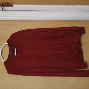 Men's Banana Republic 100% Merino wool V-neck sweater Maroon XL
